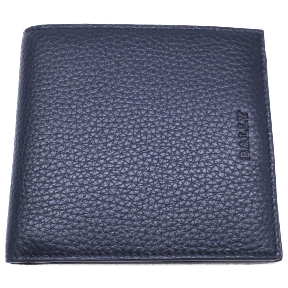 BALLY MYIE Embossed Logo Grain Calf Bi-fold Compact Wallet (with coin purse) ...